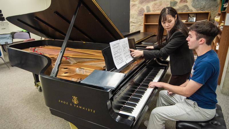 Students using our grand pianos.